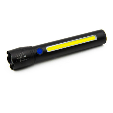 Akkumulátoros COB LED zseblámpa - USB-ről tölthető