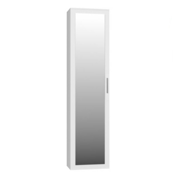 Drohmo Duo tükrös szekrény,  50x180x35 cm,  fehér
