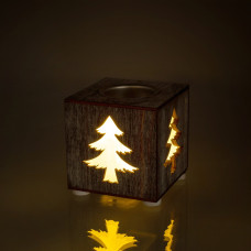 Retlux RXL 353 karácsonyi dekoráció, gyertyatartó, fa, meleg fehér