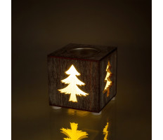Retlux RXL 353 karácsonyi dekoráció, gyertyatartó, fa, meleg fehér