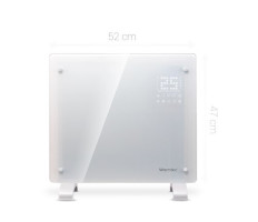 Warmtec EGW elektromos fűtőtest, Wi-Fi-vel irányítható, LCD kijelzővel, fehér, 1000W