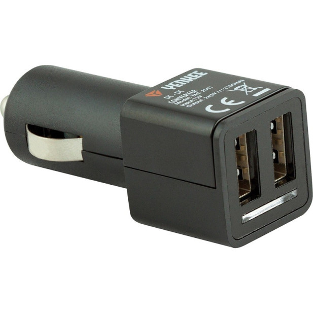 YENKEE YAC 2001 szivargyújtós autós töltő dupla USB kimenettel 2 X 5V / 2,1A