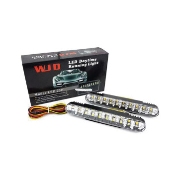 Univerzális autós LED nappali menetfény, DRL, 2x8W, E4 jelöléssel