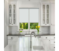 Elite Home® ablakra szerelhető sötétítő és árnyékoló roló, fém házban, fehér, 90x120cm