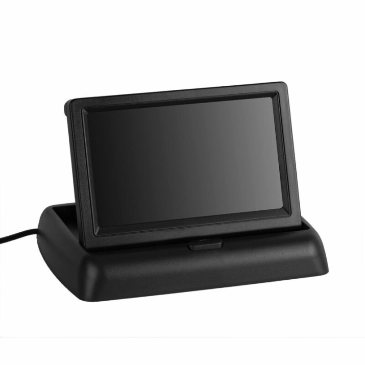 Univerzális lehajtható 4.3"-os LCD monitor tolatókamerával