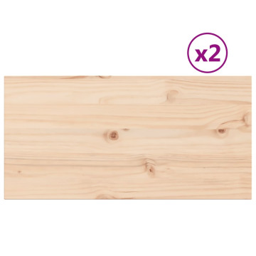 2 db tömör fenyőfa téglalap alakú asztallap 80 x 40 x 2,5 cm - utánvéttel vagy ingyenes szállítással
