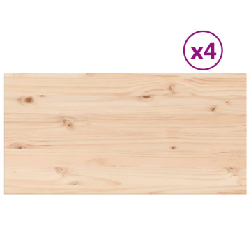 4 db tömör fenyőfa téglalap alakú asztallap 90 x 45 x 1,7 cm - utánvéttel vagy ingyenes szállítással