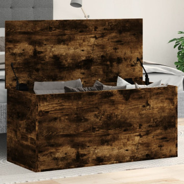 Füstös tölgy színű szerelt fa tárolóláda 100x42x46 cm - utánvéttel vagy ingyenes szállítással