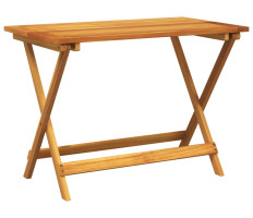 összecsukható tömör akácfa kerti asztal 90 x 52,5 x 65 cm - utánvéttel vagy ingyenes szállítással