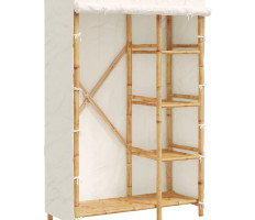 Bambusz ruhásszekrény 110 x 45 x 170 cm - utánvéttel vagy ingyenes szállítással