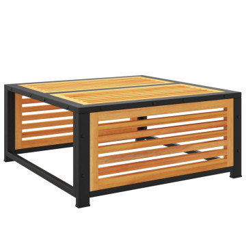 Tömör akácfa kerti asztal 68 x 68 x 30 cm - utánvéttel vagy ingyenes szállítással