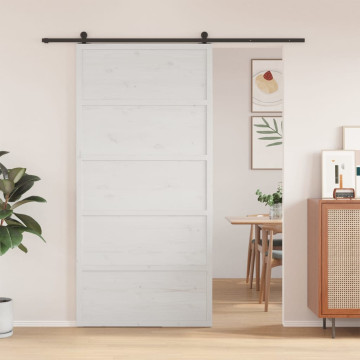 Fehér tömör fenyőfa istálló stílusú ajtó 100x208 cm - utánvéttel vagy ingyenes szállítással