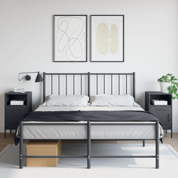 2 db antracitszürke acél éjjeliszekrény 36 x 39 x 68 cm - utánvéttel vagy ingyenes szállítással