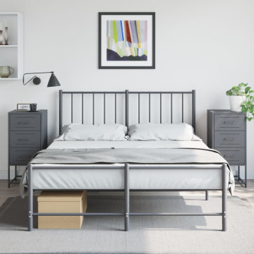 2 db antracitszürke acél éjjeliszekrény 36 x 39 x 78 cm - utánvéttel vagy ingyenes szállítással