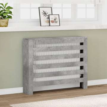 Betonszürke szerelt fa radiátorburkolat 104 x 20 x 82 cm - utánvéttel vagy ingyenes szállítással