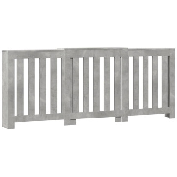 Betonszürke szerelt fa radiátorburkolat 205 x 21,5 x 83,5 cm - utánvéttel vagy ingyenes szállítással