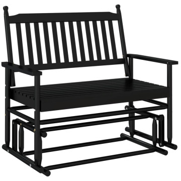 Fekete tömör nyárfa hintapad 118 x 70 x 104,5 cm - utánvéttel vagy ingyenes szállítással