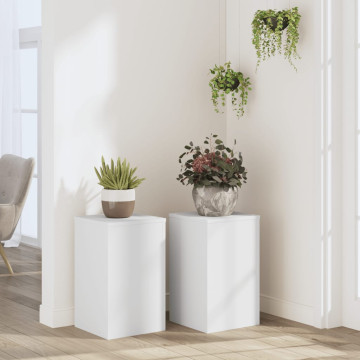 2 db fehér szerelt fa növénytartó állvány 30 x 30 x 50 cm - utánvéttel vagy ingyenes szállítással