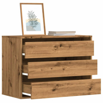 Kézműves tölgy szerelt fa fiókos sarokszekrény 80 x 41 x 58 cm - utánvéttel vagy ingyenes szállítással