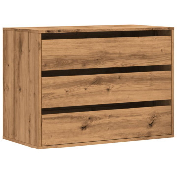 Kézműves tölgy szerelt fa fiókos sarokszekrény 80 x 41 x 58 cm - utánvéttel vagy ingyenes szállítással
