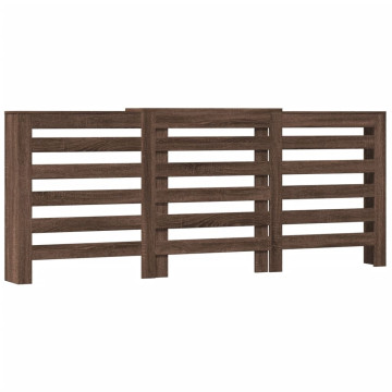 Barna tölgyszínű szerelt fa radiátorburkolat 205x21,5x83,5 cm - utánvéttel vagy ingyenes szállítással