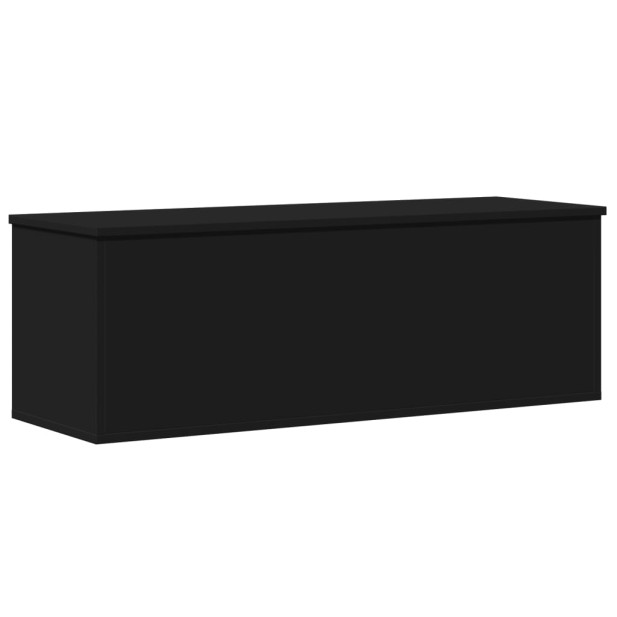 Fekete szerelt fa tárolóláda 102 x 35 x 35 cm - utánvéttel vagy ingyenes szállítással