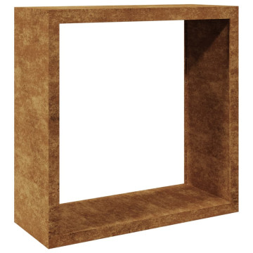 Corten acél tűzifatároló 100 x 40 x 100 cm - utánvéttel vagy ingyenes szállítással