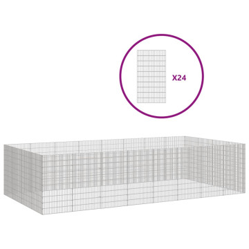 24 paneles horganyzott vas szabadon álló állatketrec 54x100 cm - utánvéttel vagy ingyenes szállítással