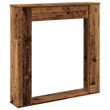 Antik fa színű szerelt fa kandallóburkolat 100 x 20 x 100 cm - utánvéttel vagy ingyenes szállítással
