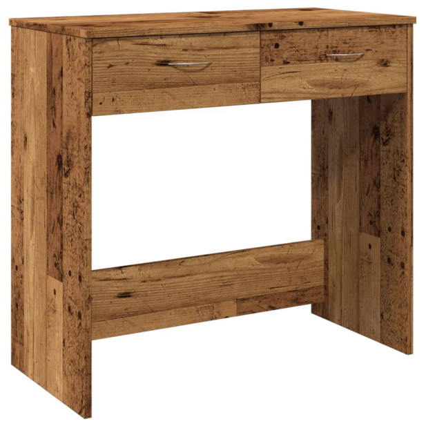 Antik fa színű szerelt fa íróasztal 80 x 40 x 75 cm - utánvéttel vagy ingyenes szállítással