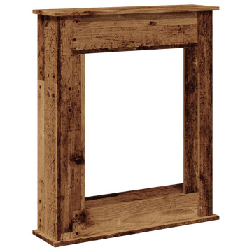 Antik fa színű szerelt fa kandallóburkolat 75 x 20 x 87,5 cm - utánvéttel vagy ingyenes szállítással