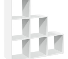 VidaXL 3 szintes fehér szerelt fa térelválasztó könyvespolc 99x29x99cm - utánvéttel vagy ingyenes szállítással