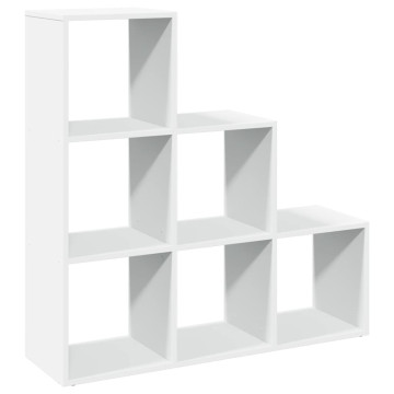 VidaXL 3 szintes fehér szerelt fa térelválasztó könyvespolc 99x29x99cm - utánvéttel vagy ingyenes szállítással