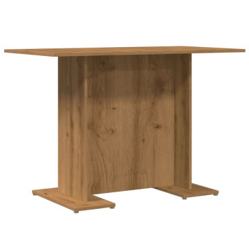 Kézműves tölgy színű szerelt fa étkezőasztal 110 x 60 x 75 cm - utánvéttel vagy ingyenes szállítással