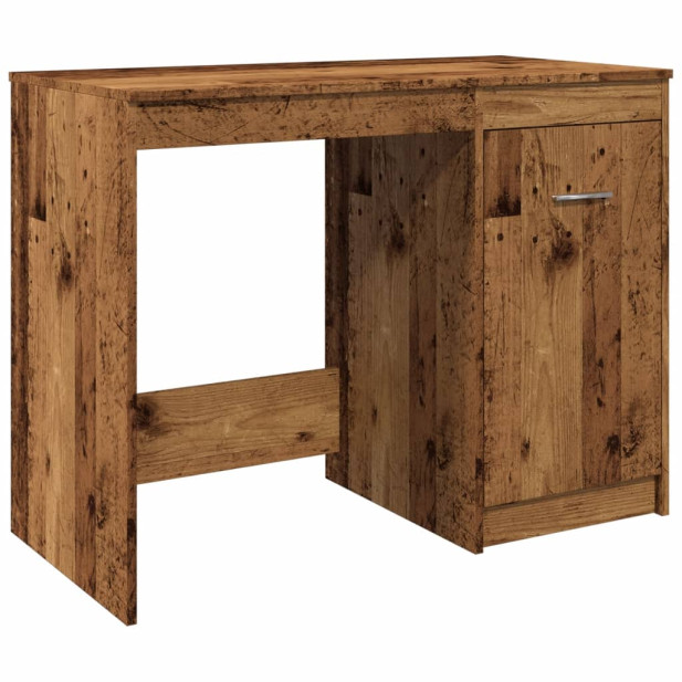 Antik fa színű szerelt fa íróasztal 100 x 50 x 76 cm - utánvéttel vagy ingyenes szállítással