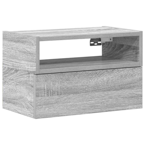 Szürke sonoma falra szerelhető éjjeliszekrény 45x26x28,5 cm - utánvéttel vagy ingyenes szállítással