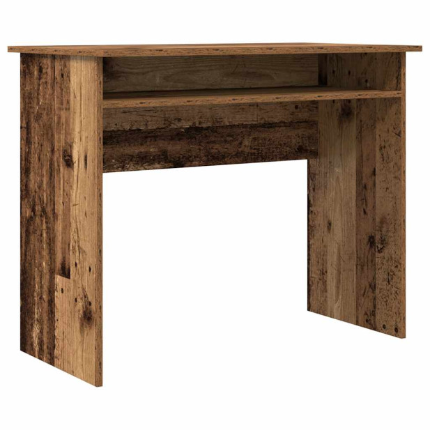 Antik fa színű szerelt fa íróasztal 90 x 50 x 74 cm - utánvéttel vagy ingyenes szállítással