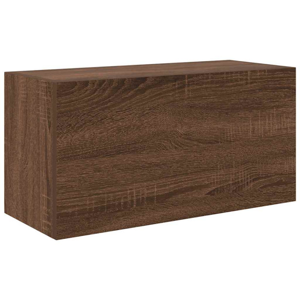 Barna tölgyszínű szerelt fa fali fürdőszobaszekrény 60x25x30 cm - utánvéttel vagy ingyenes szállítással