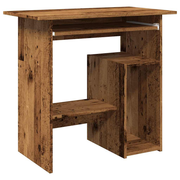 Antik fa színű szerelt fa íróasztal 80 x 45 x 74 cm - utánvéttel vagy ingyenes szállítással