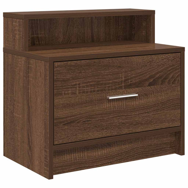 Barna tölgy színű éjjeliszekrény fiókkal 51 x 31 x 47 cm - utánvéttel vagy ingyenes szállítással
