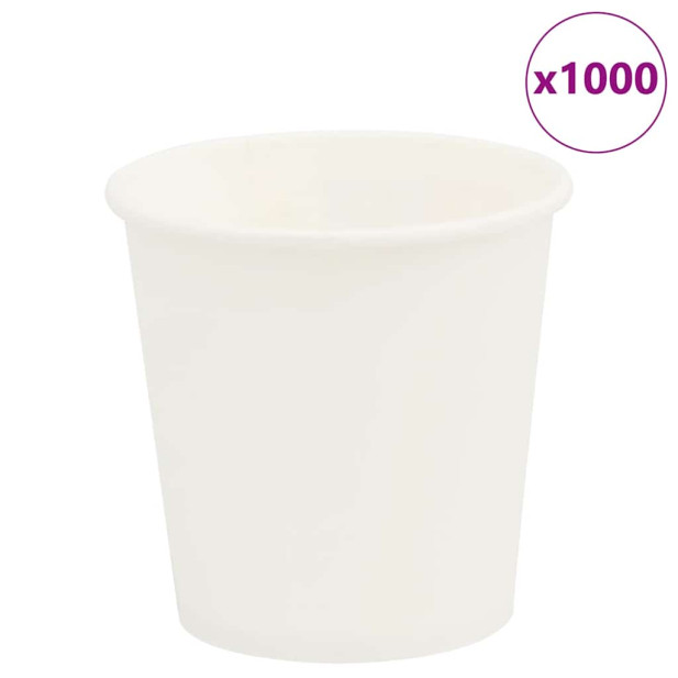 1000 db fehér papír kávéscsészék 4oz 100ml - utánvéttel vagy ingyenes szállítással