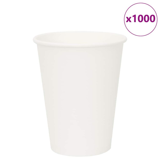 1000 db fehér papír kávéscsészék 12oz 300ml - utánvéttel vagy ingyenes szállítással