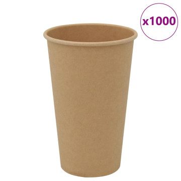 1000 db barna papír kávéscsészék 16oz 400ml - utánvéttel vagy ingyenes szállítással