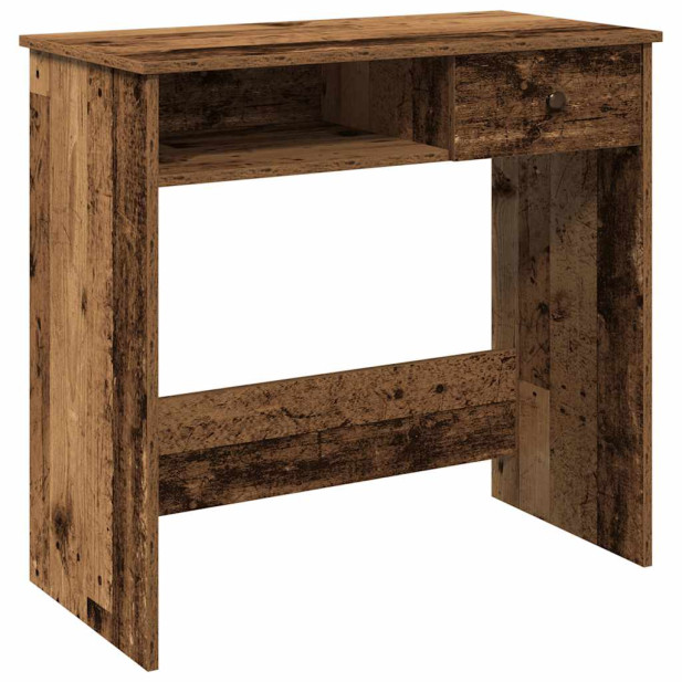Antik fa színű szerelt fa íróasztal 80 x 40 x 75 cm - utánvéttel vagy ingyenes szállítással