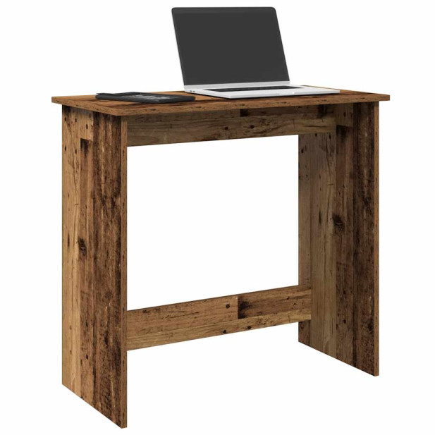 Antik fa színű szerelt fa íróasztal 80 x 40 x 75 cm - utánvéttel vagy ingyenes szállítással