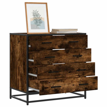 Füstös tölgy szerelt fa fiókos szekrény 70x41x70 cm - utánvéttel vagy ingyenes szállítással