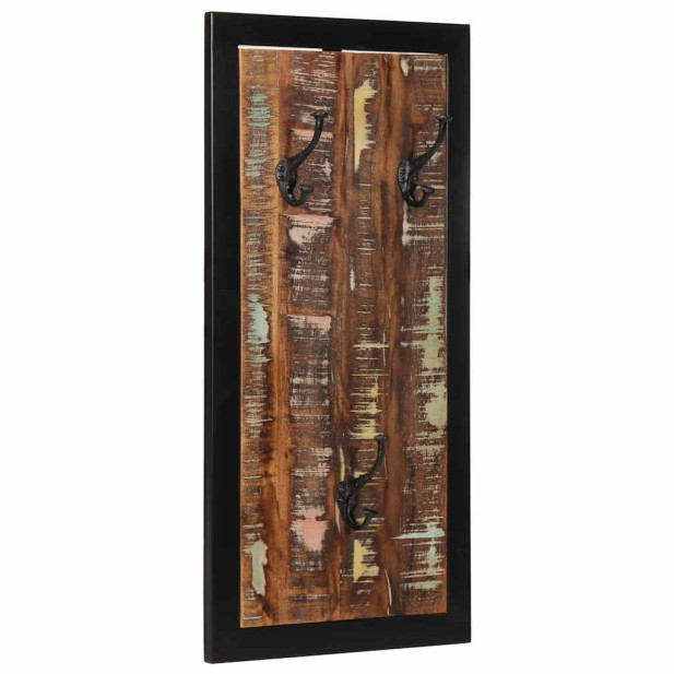 Kabátállvány többszínű 40x2x80 cm tömörfa,  újrahasznosított fa - utánvéttel vagy ingyenes szállítással