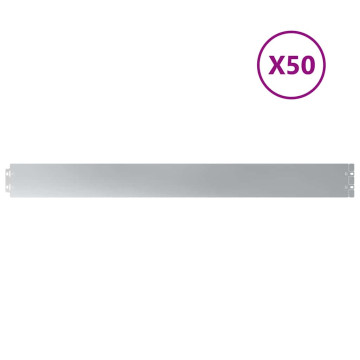 Gyepszegélyek 50 db 10x103 cm horganyzott acélból - utánvéttel vagy ingyenes szállítással