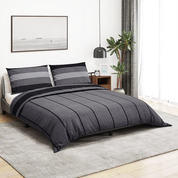 Sötétszürke pamut ágyneműhuzat-garnitúra 140 x 200 cm - utánvéttel vagy ingyenes szállítással