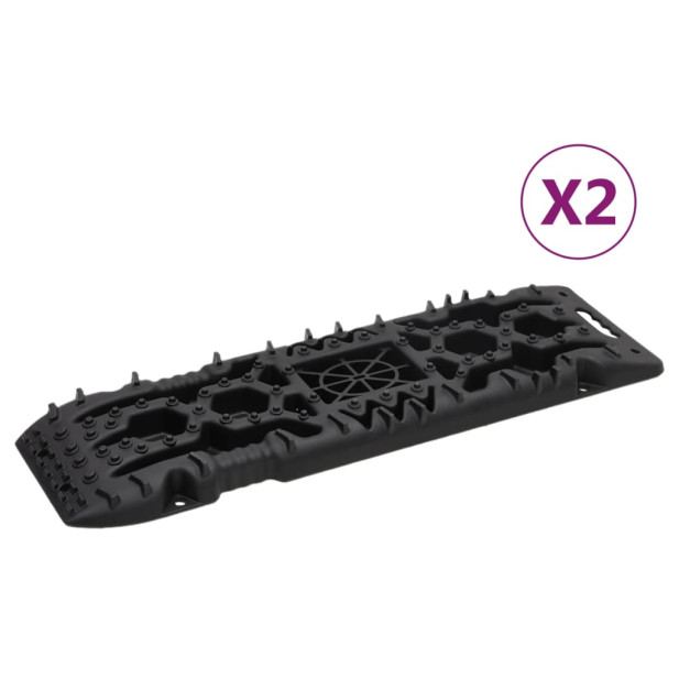 2 db fekete nejlon vontatási táblák 107x31x7 cm - utánvéttel vagy ingyenes szállítással